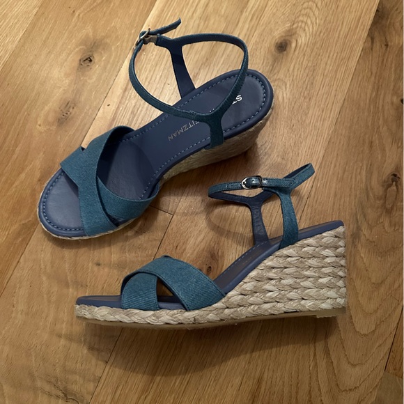 Stuart Weitzman Dayna Wedge Espadrille in Denim - Picture 4 of 4
